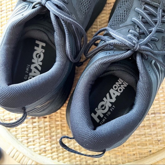 Hoka One One Bondi 7 Black Low Top Road-Running Sneakers Women’s Size 9.5 Wide - Picture 7 of 10